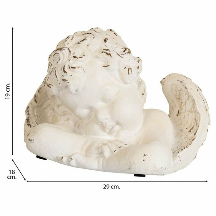 Figura Decorativa Alexandra House Living Blanco Ángel 18 x 19 x 29 cm