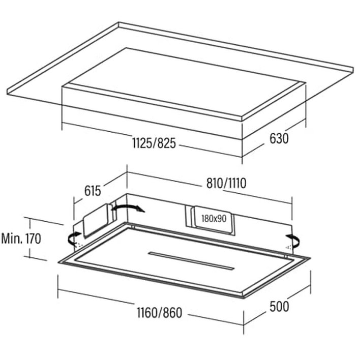 Campana isla Cata BENNUSLIM1200X