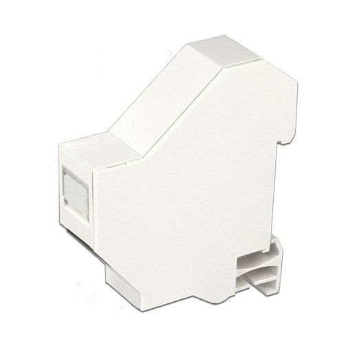 DeLOCK 86272 Cubierta para soporte Keystone en carril DIN Blanco