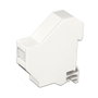 DeLOCK 86272 Cubierta para soporte Keystone en carril DIN Blanco