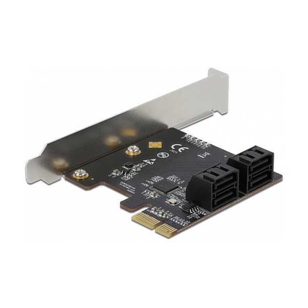 DeLOCK Tarjeta Controladora SATA de 4 Puertos PCI Express x1, Factor de Forma Perfil Bajo, PCIe, SATA 3.0, Compatible con Hot-Plug y SMART DeLOCK Tarjeta Controladora SATA de 4 Puertos PCI Express x1, Factor de Forma Perfil Bajo, PCIe, SATA 3.0, Compatible con Hot-Plug y SMART