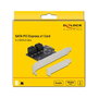 DeLOCK Tarjeta Controladora SATA de 4 Puertos PCI Express x1, Factor de Forma Perfil Bajo, PCIe, SATA 3.0, Compatible con Hot-Plug y SMART