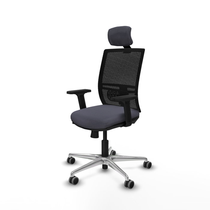 PIQUERAS Y CRESPO Silla de oficina Yunquera con mecanismo Sincro/Traslack Gris oscuro y Negro PIQUERAS Y CRESPO Silla de oficina Yunquera con mecanismo Sincro/Traslack Gris oscuro y Negro