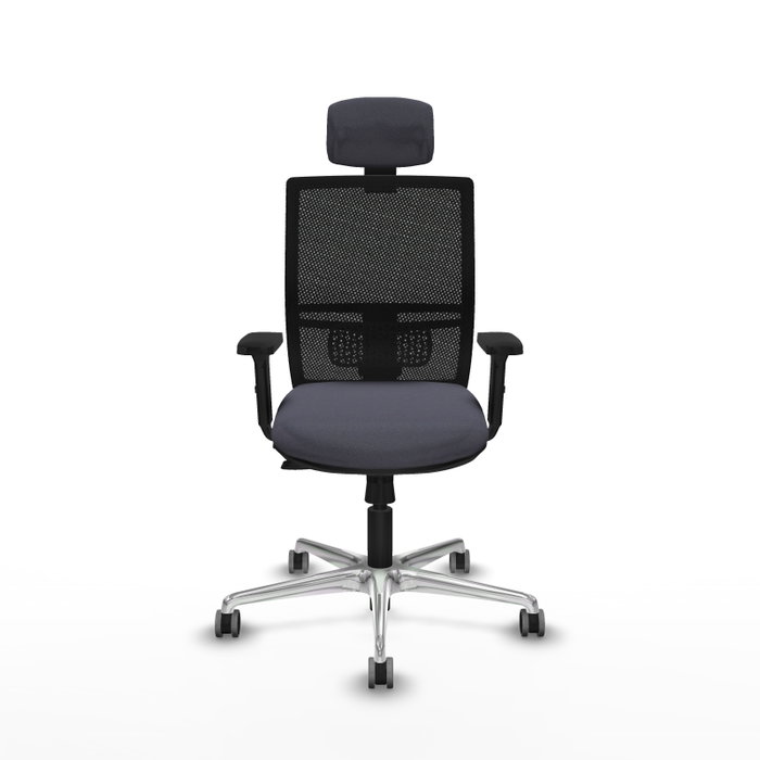 PIQUERAS Y CRESPO Silla de oficina Yunquera con mecanismo Sincro/Traslack Gris oscuro y Negro PIQUERAS Y CRESPO Silla de oficina Yunquera con mecanismo Sincro/Traslack Gris oscuro y Negro