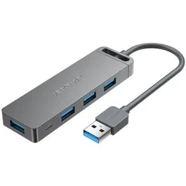 Vention CHLHB Hub USB 3.0 4 Puertos con MicroUSB PD Gris