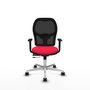 PIQUERAS Y CRESPO Silla de oficina Jorquera con mecanismo Sincro/Traslack, Rojo/Negro
