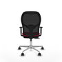 PIQUERAS Y CRESPO Silla de oficina Jorquera con mecanismo Sincro/Traslack, Rojo/Negro