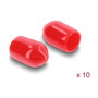 DeLOCK 60912 Cubierta antipolvo para SMA hembra, 10 unidades, Rojo
