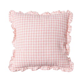 Cojín Cuadros Rosa Algodón 43 X 43 cm (Set de 2)