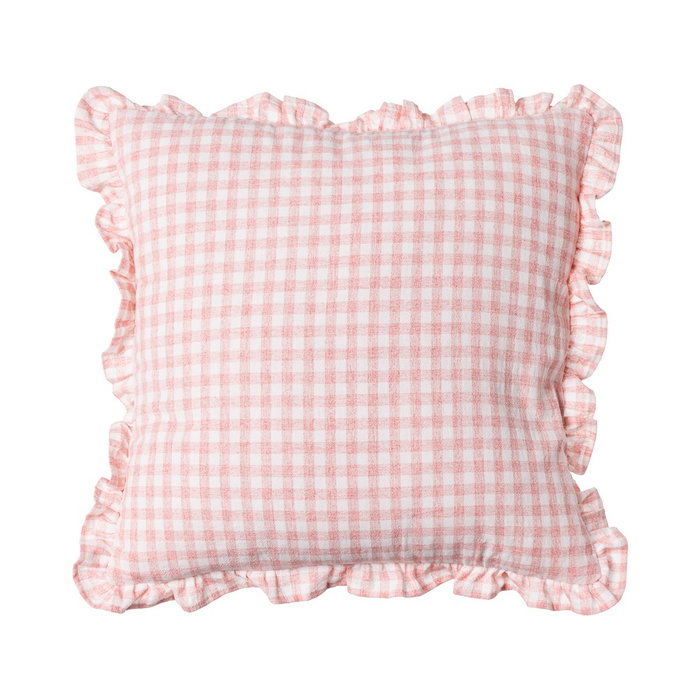 Cojín Cuadros Rosa Algodón 43 X 43 cm (Set de 2) Cojín Cuadros Rosa Algodón 43 X 43 cm (Set de 2)