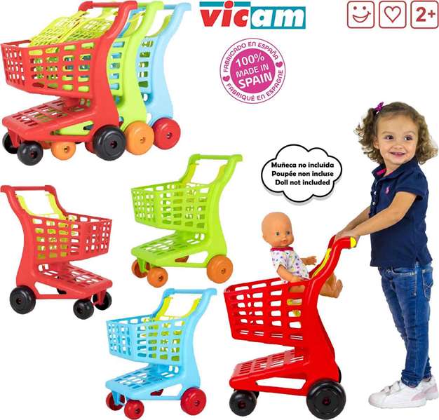 Vicam Carro de compra supermercado 43x34x53,5cm