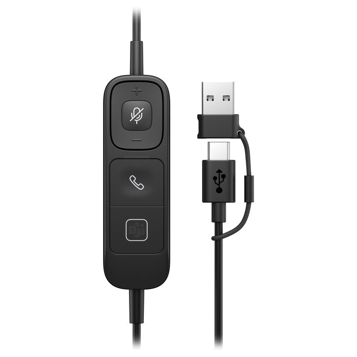 HP Poly Mission 415 Auriculares Monoaurales con Cancelación de Ruido USB