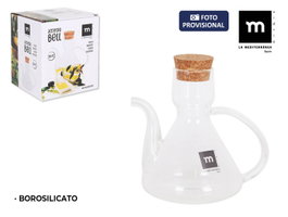 Inde Aceitera de Borosilicato con Tapón Colección Bell, 275 ml (Pack de 8 Unidades)