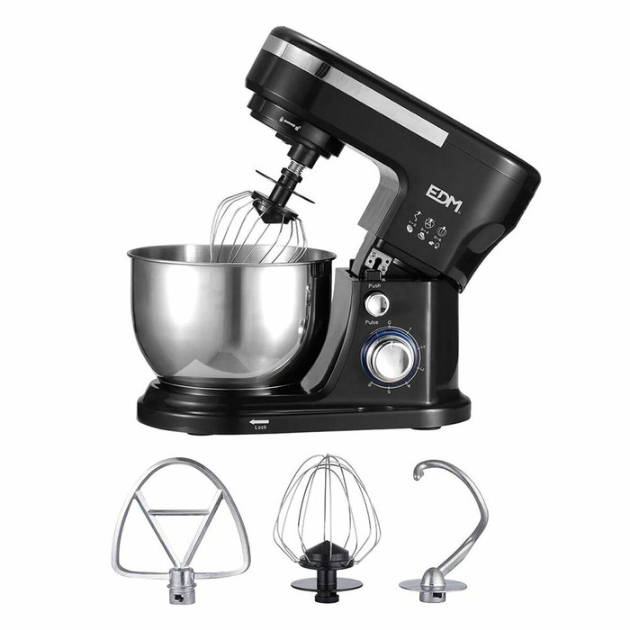Edm Batidora amasadora 1000W con bol de acero inoxidable de 4L