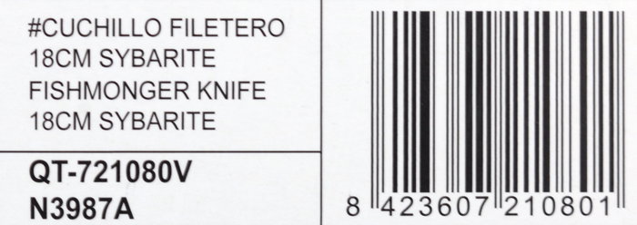 Quttin Cuchillo Filetero Sybarite 18 cm - Colección Premium para Hogar (8 Unidades)