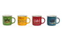 DKD Home Decor Mug Basicos Porcelana Retro Cafe 9.5 x 8.5 x 12.5 cm (12 Unidades)