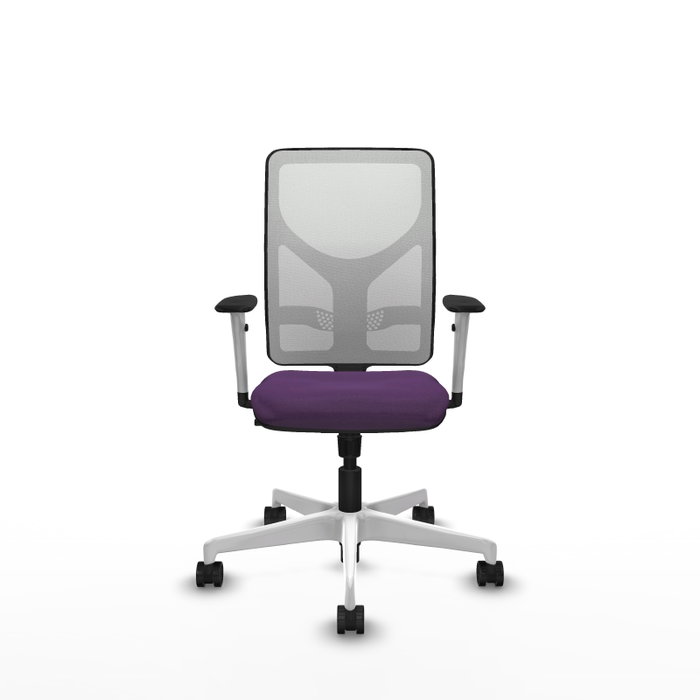 PIQUERAS Y CRESPO Silla de oficina Motilla con mecanismo Sincro, Morado y Blanco