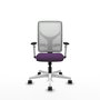 PIQUERAS Y CRESPO Silla de oficina Motilla con mecanismo Sincro, Morado y Blanco