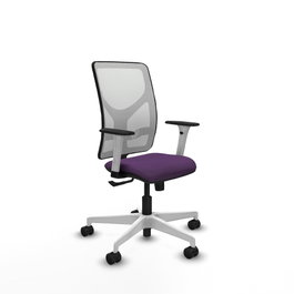 PIQUERAS Y CRESPO Silla de oficina Motilla con mecanismo Sincro, Morado y Blanco