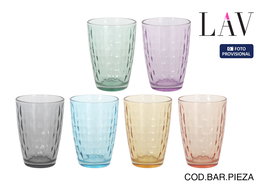 LAV Vaso Artemis 415 cc, 8.6x8.6x12 cm, Colores (24 Unidades)