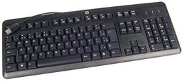HP Teclado USB Internacional EU Negro