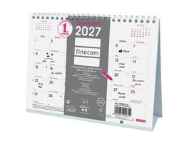 FINOCAM Calendario de Sobremesa Triangular Chic 2027 Blanco