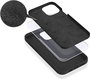 eSTUFF Funda Infinita Riga para iPhone 14 Pro - Silicona Negra con 93% Material Reciclado, Protección contra Caídas