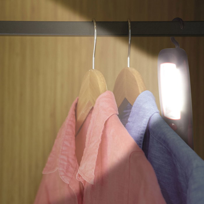 Je cherche une Idee Linterna Lámpara LED COB con Gancho e Imán, Colores Surtidos, 3,3x6x25,7 cm