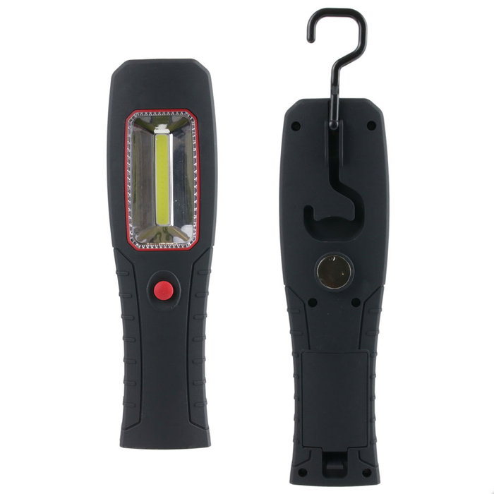 Je cherche une Idee Linterna Lámpara LED COB con Gancho e Imán, Colores Surtidos, 3,3x6x25,7 cm