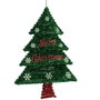Adorno Navideño Krist+ Rojo Verde Plata Polipropileno PET Árbol de Navidad 44 x 58,8 x 7 cm Colgante Espumillón Luz LED (12 Unid