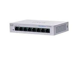 Cisco 110 Series Unmanaged Switch, 8 x Puertos Gigabit Ethernet 10/100/1000, Color Negro, Conectividad Gigabit para Pequeñas Empresas, Enchufe y Funciona