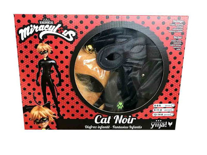 My Other Me Disfraz Cat Noir Talla 12-14 Años para Niños