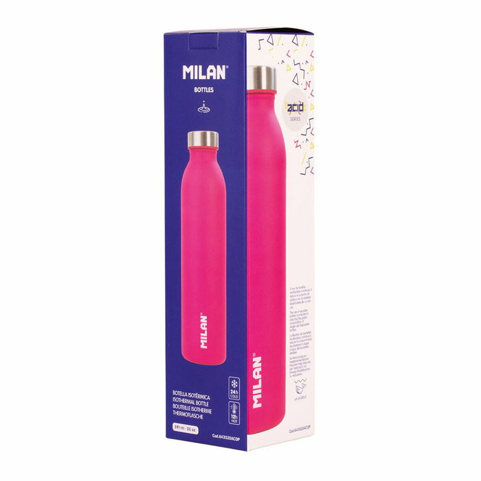 Milán Botella isotérmica serie Acid rosa 591 ml Milán Botella isotérmica serie Acid rosa 591 ml
