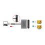 DeLOCK Adaptador USB-C a HDMI y VGA con Puerto USB 3.2 y PD de 87 W - 64074, Gris, Metal, Para Windows, Mac, Android