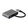 DeLOCK Adaptador USB-C a HDMI y VGA con Puerto USB 3.2 y PD de 87 W - 64074, Gris, Metal, Para Windows, Mac, Android