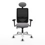 PIQUERAS Y CRESPO Silla de oficina Zulema Gris y Negro con mecanismo Sincro/Traslack