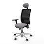 PIQUERAS Y CRESPO Silla de oficina Zulema Gris y Negro con mecanismo Sincro/Traslack