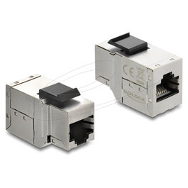 DeLOCK 90835 Módulo Keystone RJ45 hembra a RJ45 hembra Cat6a blindado