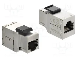 DeLOCK 90835 Módulo Keystone Acoplador RJ45 Hembra a RJ45 Hembra Cat.6A Blindado