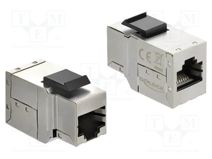 DeLOCK 90835 Módulo Keystone Acoplador RJ45 Hembra a RJ45 Hembra Cat.6A Blindado DeLOCK 90835 Módulo Keystone Acoplador RJ45 Hembra a RJ45 Hembra Cat.6A Blindado