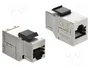 DeLOCK 90835 Módulo Keystone Acoplador RJ45 Hembra a RJ45 Hembra Cat.6A Blindado