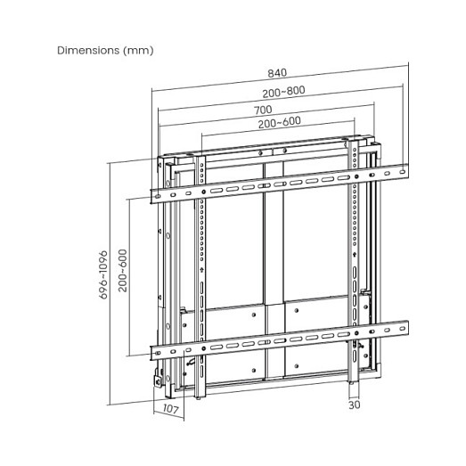 EQUIP 1TFT Up-Down 1Gelenk Soporte de Pared TV 60-100 Pulgadas, Movimiento Vertical, Capacidad 90 Kg, VESA 200x200 a 800x600, Negro EQUIP 1TFT Up-Down 1Gelenk Soporte de Pared TV 60-100 Pulgadas, Movimiento Vertical, Capacidad 90 Kg, VESA 200x200 a 800x600, Negro