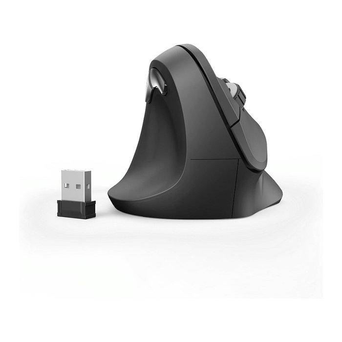Hama EMW-500L Ratón Ergonómico Inalámbrico Negro