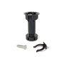 Emuca Lote de 10 kits de pies niveladores para mueble Bone, con base premontada, altura 120mm, regulable 118-135mm, Plástico, Negro