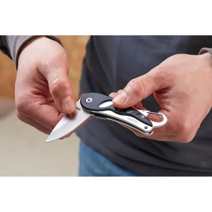 Stanley Cuchillo Deportivo o Navaja STANLEY Skeleton, Hoja Recubierta de Titanio, Sistema de Apertura con Una Mano