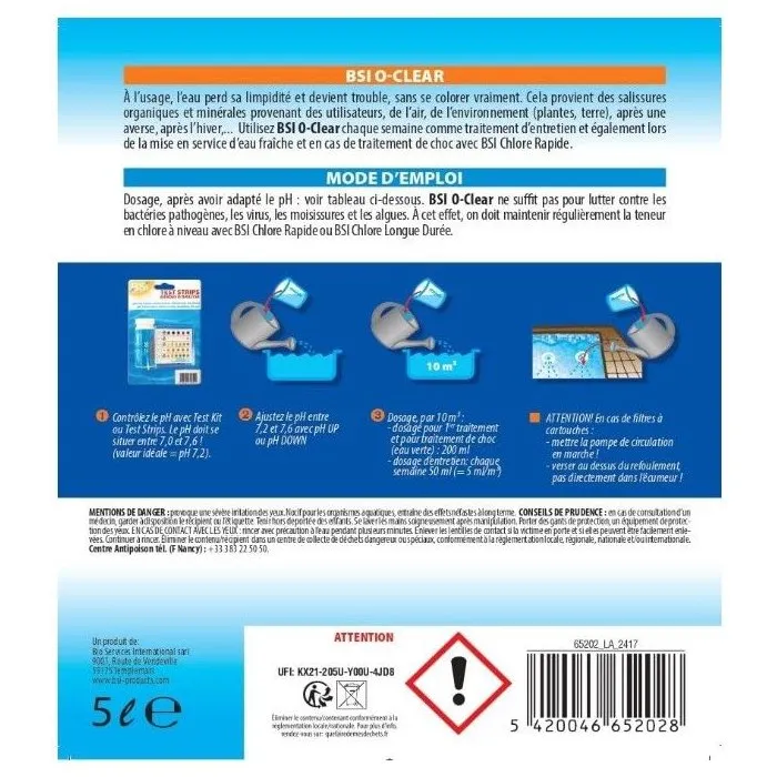 Bsi Clarificador de piscina Crystal Clear 5 L Bsi Clarificador de piscina Crystal Clear 5 L