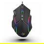 INCA Gaming Ratón para Juegos IMG-351 Ergonómico para Diestros, 12800 DPI, 12 Botones Programables, Iluminación RGB, Cable USB 1.8m, Negro