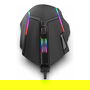 INCA Gaming Ratón para Juegos IMG-351 Ergonómico para Diestros, 12800 DPI, 12 Botones Programables, Iluminación RGB, Cable USB 1.8m, Negro
