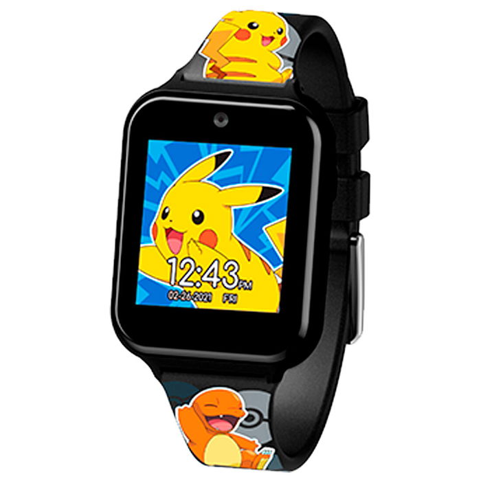 KIDS LICENSING Reloj Inteligente Pokemon con Cámara Selfie, Grabadora de Voz, Alarma, Cronómetro y Calculadora para Niños