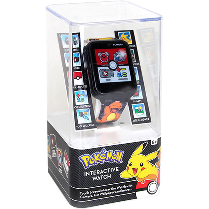 KIDS LICENSING Reloj Inteligente Pokemon con Cámara Selfie, Grabadora de Voz, Alarma, Cronómetro y Calculadora para Niños